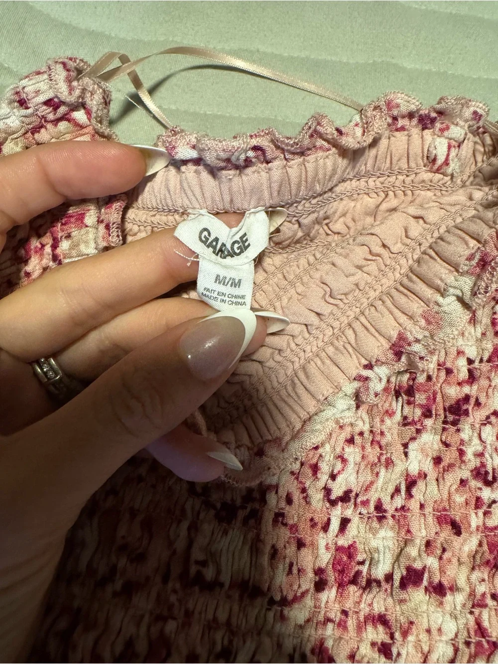Floral Pink Smocked dress